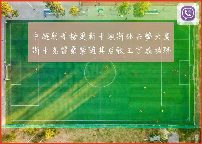 中超射手榜更新卡迪斯独占鳌头奥斯卡克雷桑紧随其后张玉宁成功跻身前十